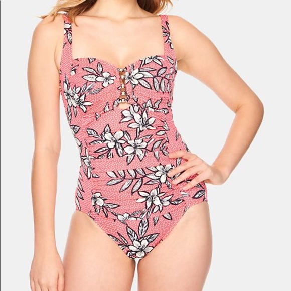 Swim Solutions Floral Mio One Piece Bathing Suit